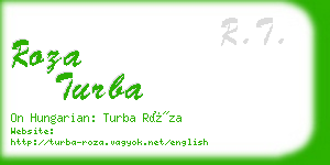 roza turba business card